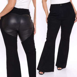 Fashion Nova Gave You My Heart Contrast Flare Jean Womens 11 / 30 New With Tags